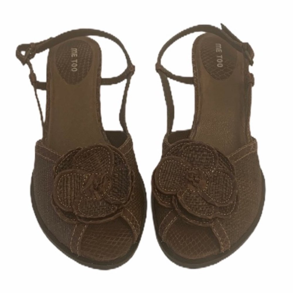 Vintage Me To Brown Flower Wedges
